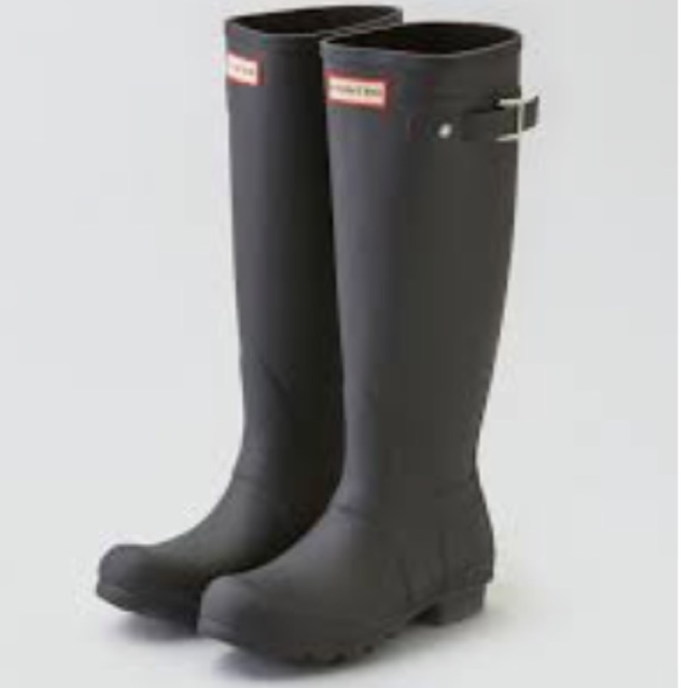 Hunter matte black original rain boots